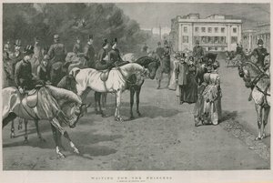 Čekání na princeznu: skica v Rotten Row, Hyde Park, Londýn od John Charlton