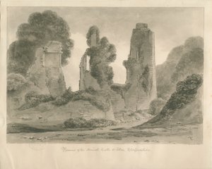 Alton Castle: sépiová kresba, 1841 od John Chessell Buckler