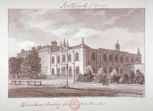Kaple patřící k Philanthropic Society Institution, London Road, Southwark, Londýn, 1827 od John Chessell Buckler