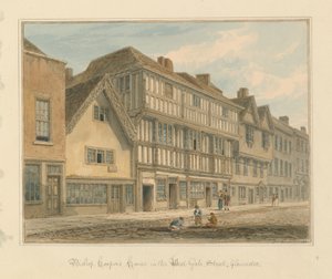 Gloucestershire – dům biskupa Coopera od John Chessell Buckler