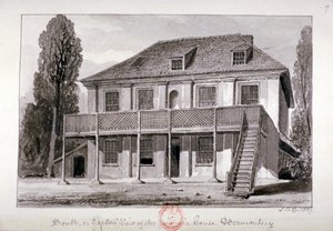 Jamaica House, Cherry Garden Street, Bermondsey, Londýn, 1827 od John Chessell Buckler