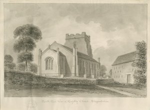 Kingsley Church: sépiová kresba, 1841 od John Chessell Buckler