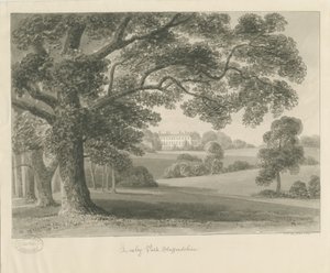 Loxley Park: sépiová kresba, 1841 od John Chessell Buckler