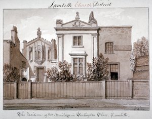 Rezidence pana Armitage v Penlington Place, Lambeth, Londýn, 1828 od John Chessell Buckler