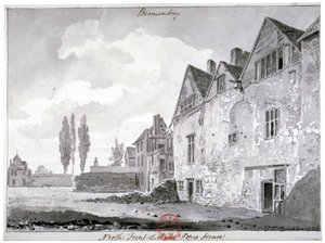 Severní fronta Bermondsey House, Londýn, 1816 od John Chessell Buckler