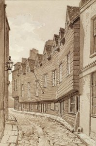 Staré domy v Mill Lane, Bermondsey, 1828, z 