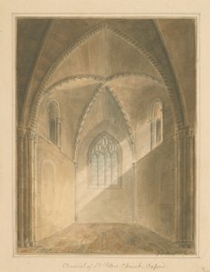 Oxfordshire – Oxford – interiér kněžiště kostela svatého Petra, 1811