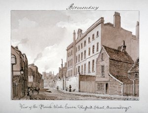 Farní pracovní dům, Tanner Street, Bermondsey, Londýn, 1828. od John Chessell Buckler