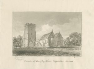 Kostel Rugeley od John Chessell Buckler