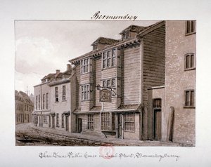 Pohled na veřejný dům Three Tuns na Jacob Street, Bermondsey, Londýn, 1828 od John Chessell Buckler