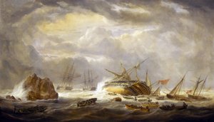 Napoleonské války (1803-1815): ztráta "Magnificenta", 25. března od John Christian Schetky