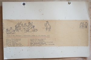 Skupina v chatě, Bournehill, 1858 (inkoust na papíře) od John Christian Schetsky