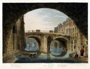 Paris: le petit pont - v „“ Paris vu par J.C. Mats“, ed. Miller, Londýn od John Claude Nattes
