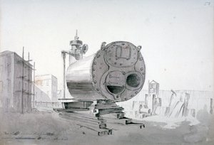 Parní stroj, New Road, Islington, Londýn, 1808 od John Claude Nattes
