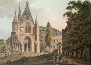 College de Navarre v Paříži, vyryl I. Hill, 1809 (akvatinta)