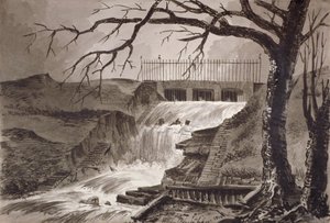 Pohled na výstup z Serpentine, Hyde Park, Londýn, 1818. od John Claude Nattes