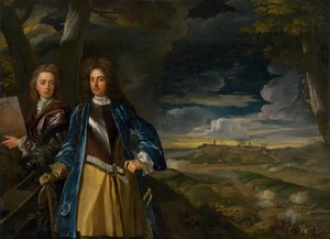 Michael Richards 1673-1721 a John Richards 1669-1709 při obléhání Bělehradu v roce 1690, 1700. od John Closterman
