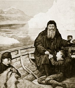 Poslední cesta Henryho Hudsona, ilustrace z „Hutchinsonova příběhu britského národa“, kolem roku 1923 od John Collier