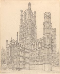Katedrála Ely, Cambridgeshire, S.W. Pohled od John Coney