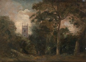 Kostel ve stromech od John Constable