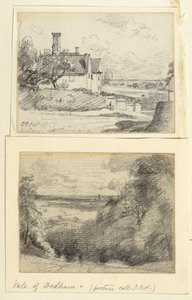 A Manor House, 1815, a Dedham z blízkosti Gun Hill, Langham, c.1815 od John Constable