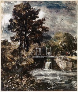 Stavidlo, snad na Stour (olej na plátně od John Constable
