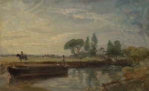 Člun pod zámkem Flatford od John Constable
