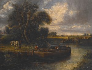 Člun na kanálu od John Constable