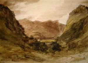 Borrowdale (akvarel na papíře) od John Constable