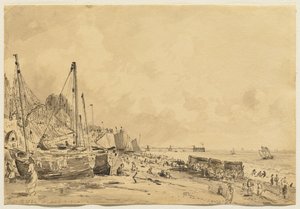 Brighton Beach, Pohled na východ, 1824 od John Constable