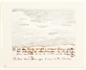 Studie mraků (podle knihy Alexandra Cozense "Engravings of Skies"), asi 1822-23 (grafit na papíře) od John Constable