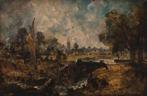 Zámek Dedham Lock od John Constable