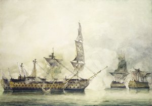 H.M.S. Vítězství v bitvě u Trafalgaru, 1805, od John Constable