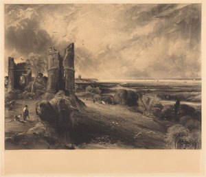 Hrad Hadleigh (velký talíř) od John Constable
