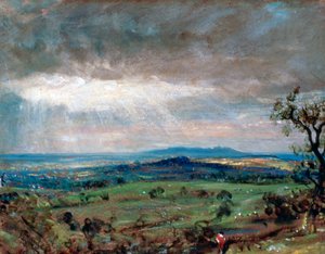 Hampstead Heath with Harrow in the Distance, c1821 od John Constable