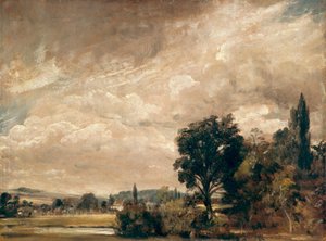 Harnham Ridge z domu arcijáhna Fishera, Salisbury od John Constable