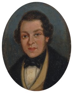 Miniatura: Portrét Abrama Constabla, bratra umělce, počátek 19. století. od John Constable