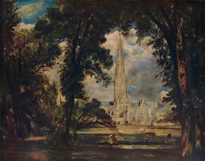 Katedrála v Salisbury, c1823 od John Constable