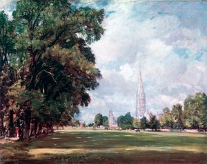 Katedrála v Salisbury z Lower Marsh Close, 1820 od John Constable