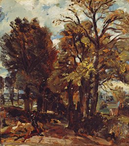 Sketch of a Lane at East Bergholt, c.1810 (olej na papíře položeném na plátně) od John Constable