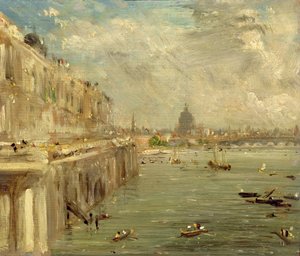 Somerset House Terrace od Waterloo Bridge, c.1819 od John Constable