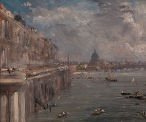 Somerset House Terrace od Waterloo Bridge, ca. 1819. od John Constable