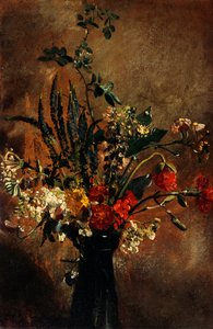 Studie květin v hyacintové sklenici od John Constable