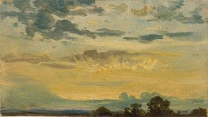 Letní západ slunce, začátek 19. století od John Constable