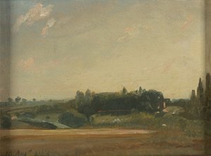 Pohled směrem k faře, východní Bergholt od John Constable