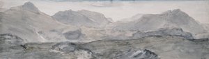 Pohled z vrcholu Honister Crag (akvarel) od John Constable