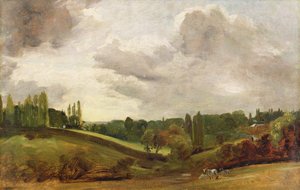 Pohled na východní Bergholt, kolem roku 1813 (olej na plátně) od John Constable