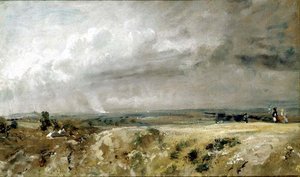 Pohled na Hampstead Heath (olej na plátně) od John Constable