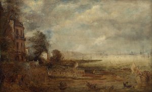 Waterloo Bridge při pohledu z Whitehall Stairs, c.1829 od John Constable