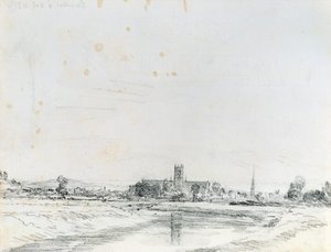 Worcesterská katedrála z jihu (tužka) od John Constable
